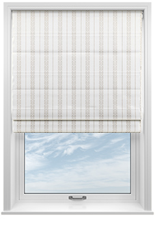 Laurel Stripe, Taupe - Twist&Fit Roman Blind